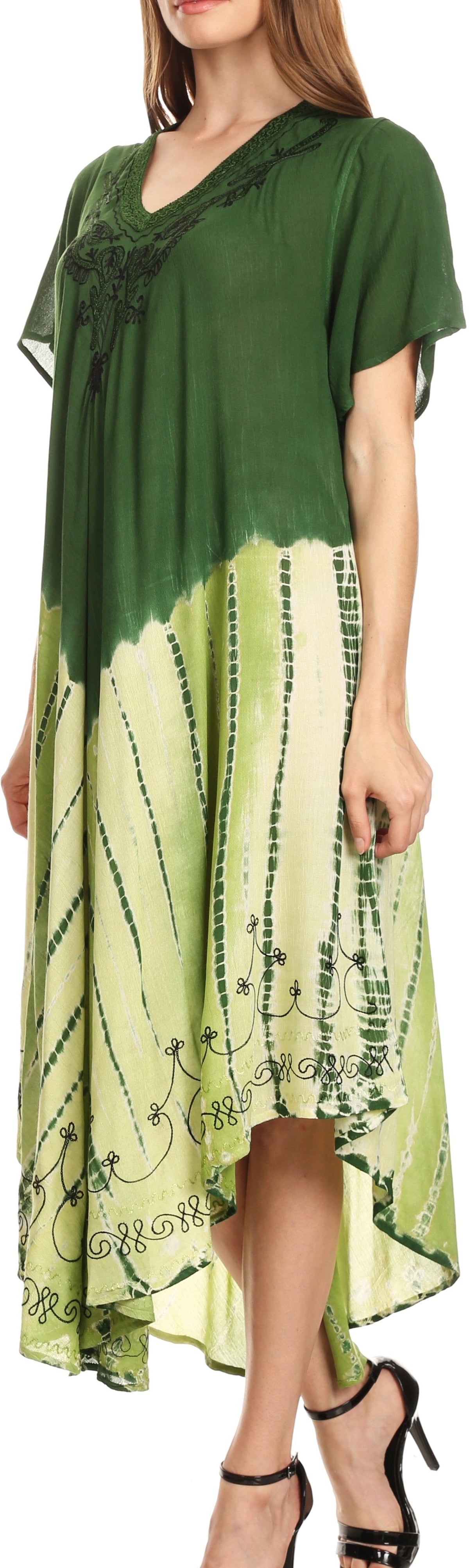 Sakkas Viveka Embroidered Caftan Dress