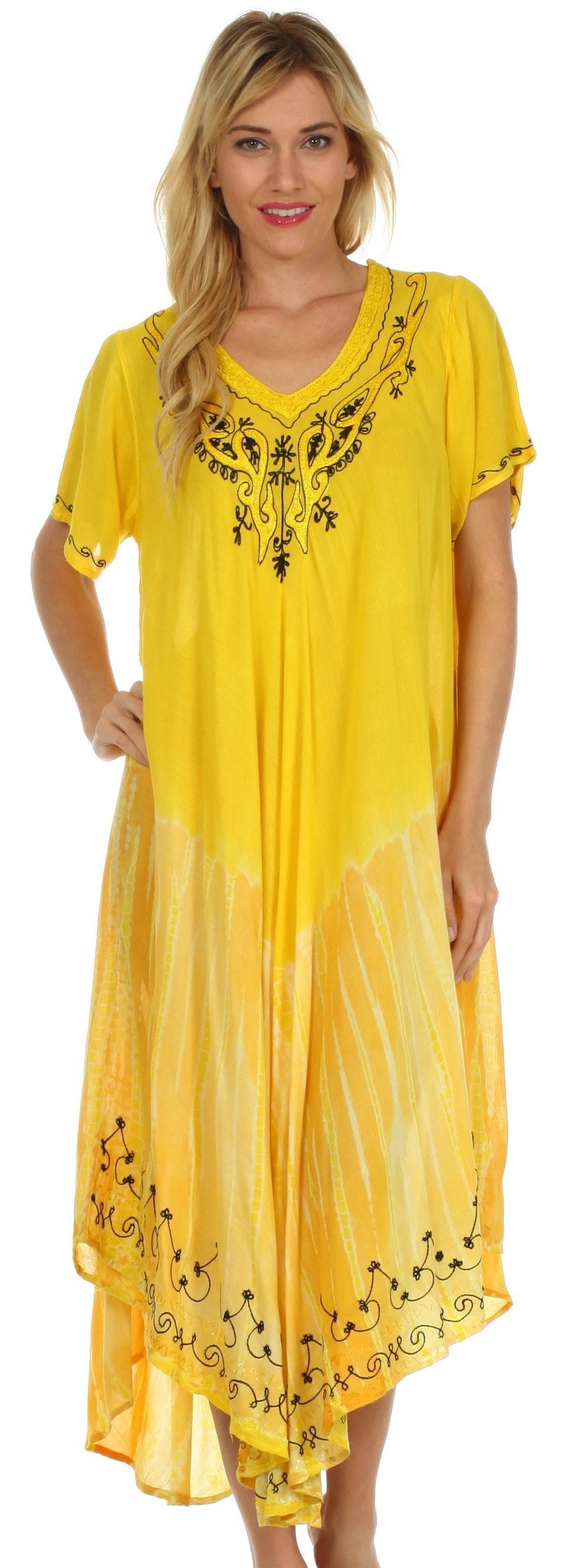 Sakkas Viveka Embroidered Caftan Dress