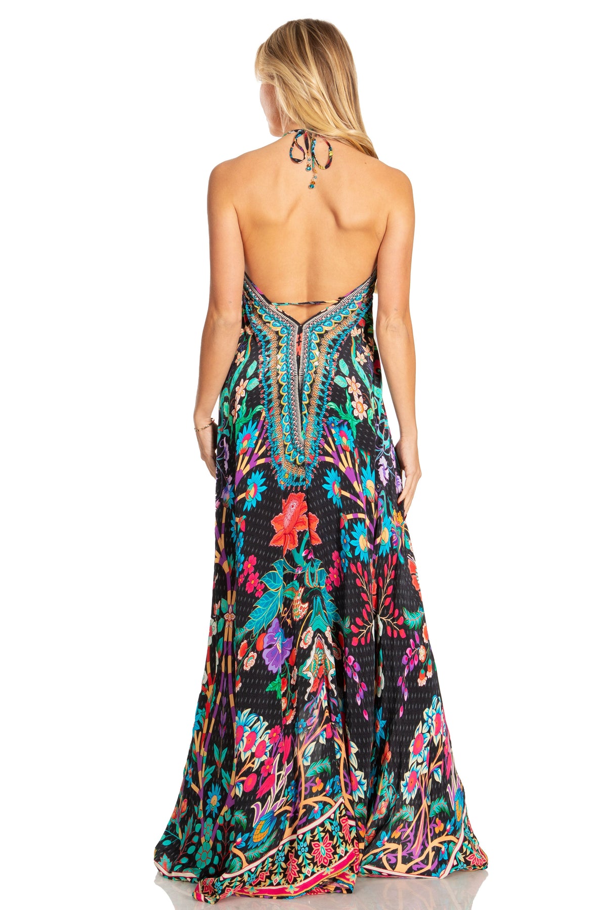 Sakkas Lizi 2025 Womens Maxi High-low Halter Handkerchief Long Dress Beach Party