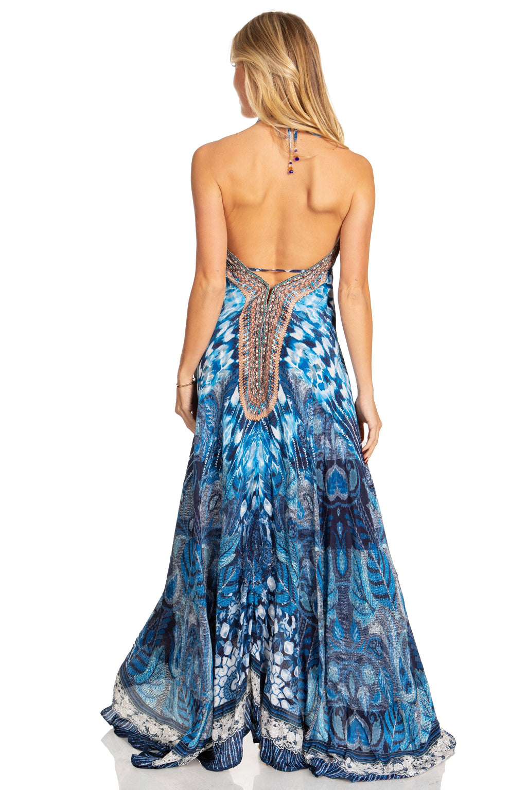 Sakkas Lizi 2025 Womens Maxi High-low Halter Handkerchief Long Dress Beach Party