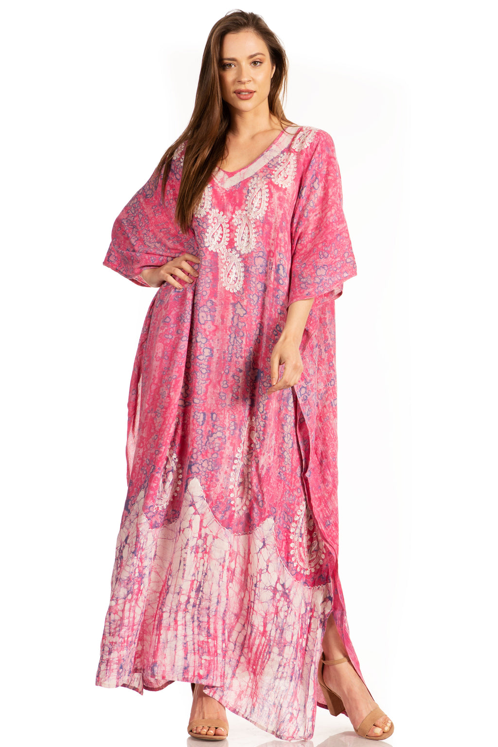 Sakkas Tacy Women's Boho Summer Maxi Dress for Casual or Lounge Wear