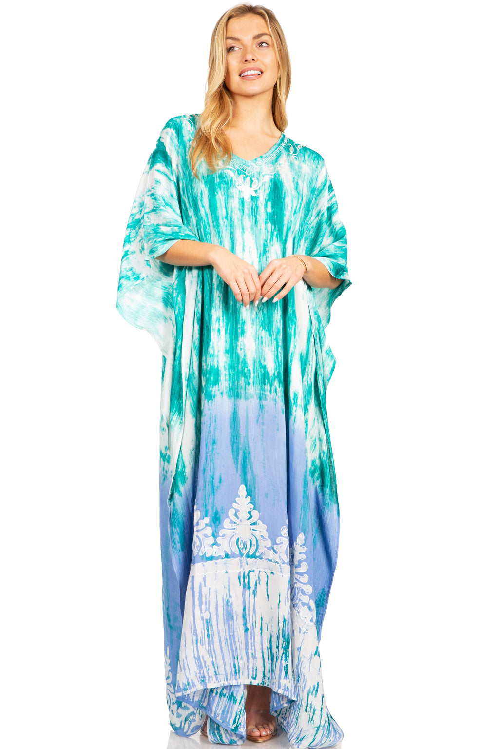 Sakkas Tacy Women's Boho Summer Maxi Dress for Casual or Lounge Wear