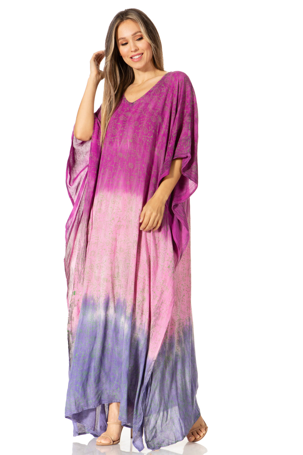 Sakkas Tacy Women's Boho Summer Maxi Dress for Casual or Lounge Wear