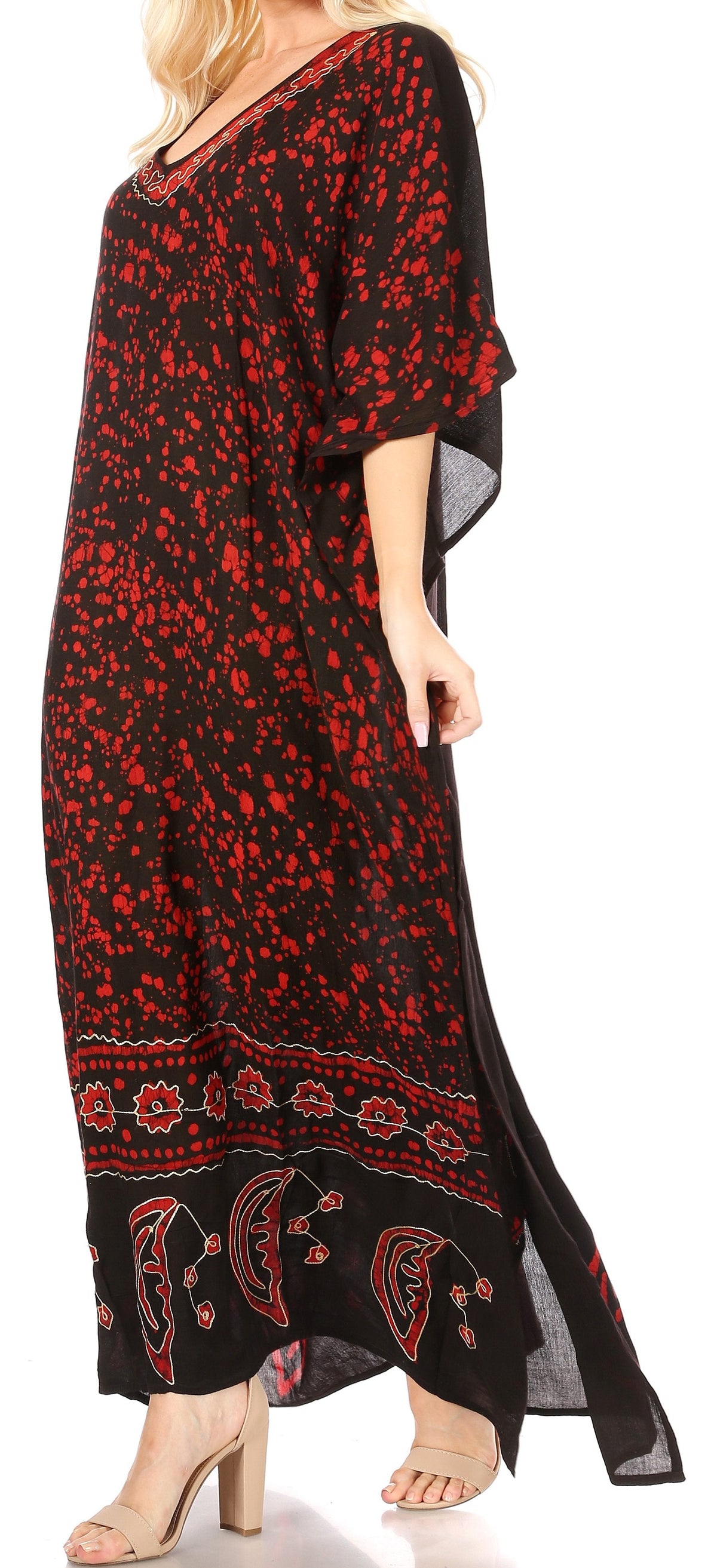 Sakkas Tacy Women's Boho Summer Maxi Dress for Casual or Lounge Wear