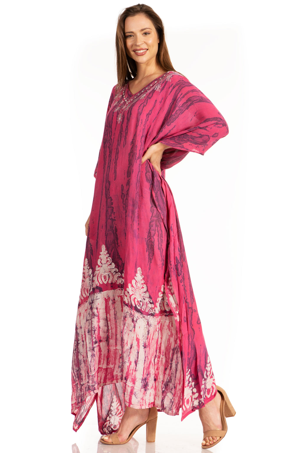 Sakkas Tacy Women's Boho Summer Maxi Dress for Casual or Lounge Wear