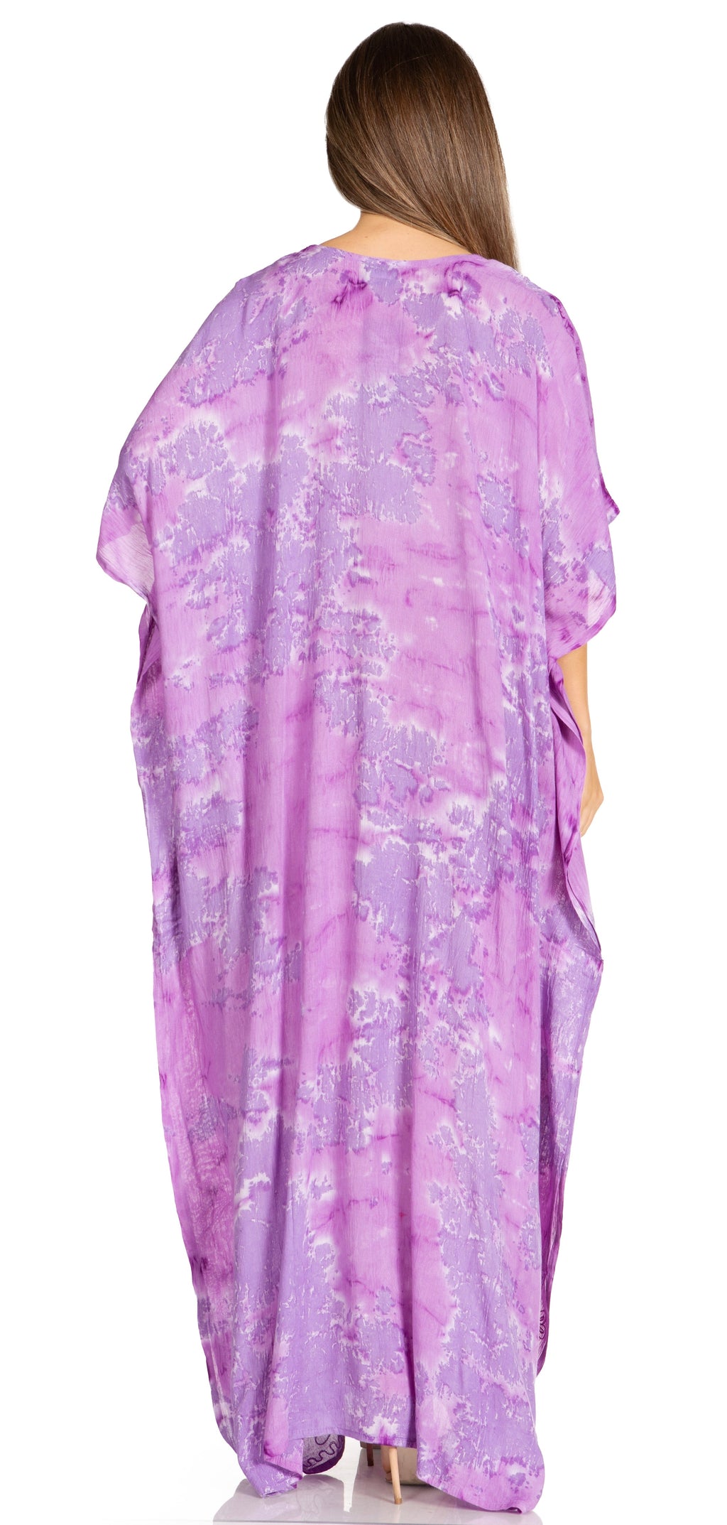 Sakkas Pilar Petite Women's Beach Maxi Caftan Dress in Short Sleeve Casual Style