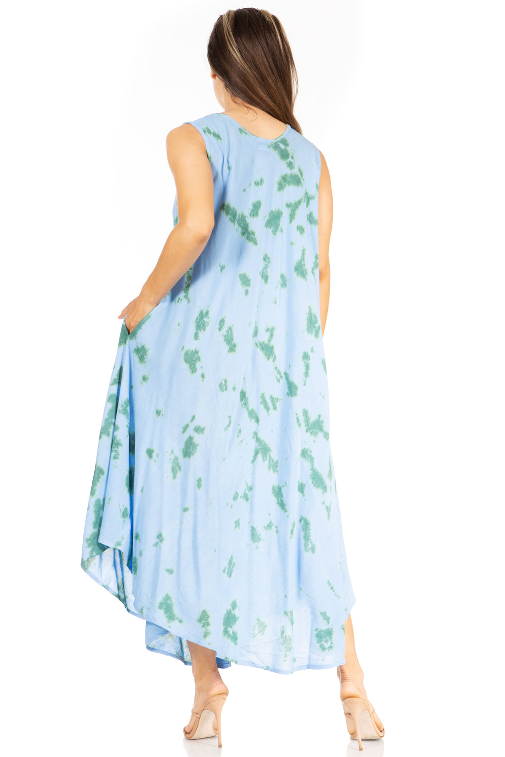 Sakkas Starlight Second Tie Dye Caftan Dress: Women's Beach Cover Up