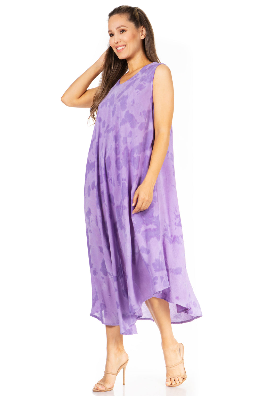 Sakkas Starlight Second Tie Dye Caftan Dress: Women's Beach Cover Up