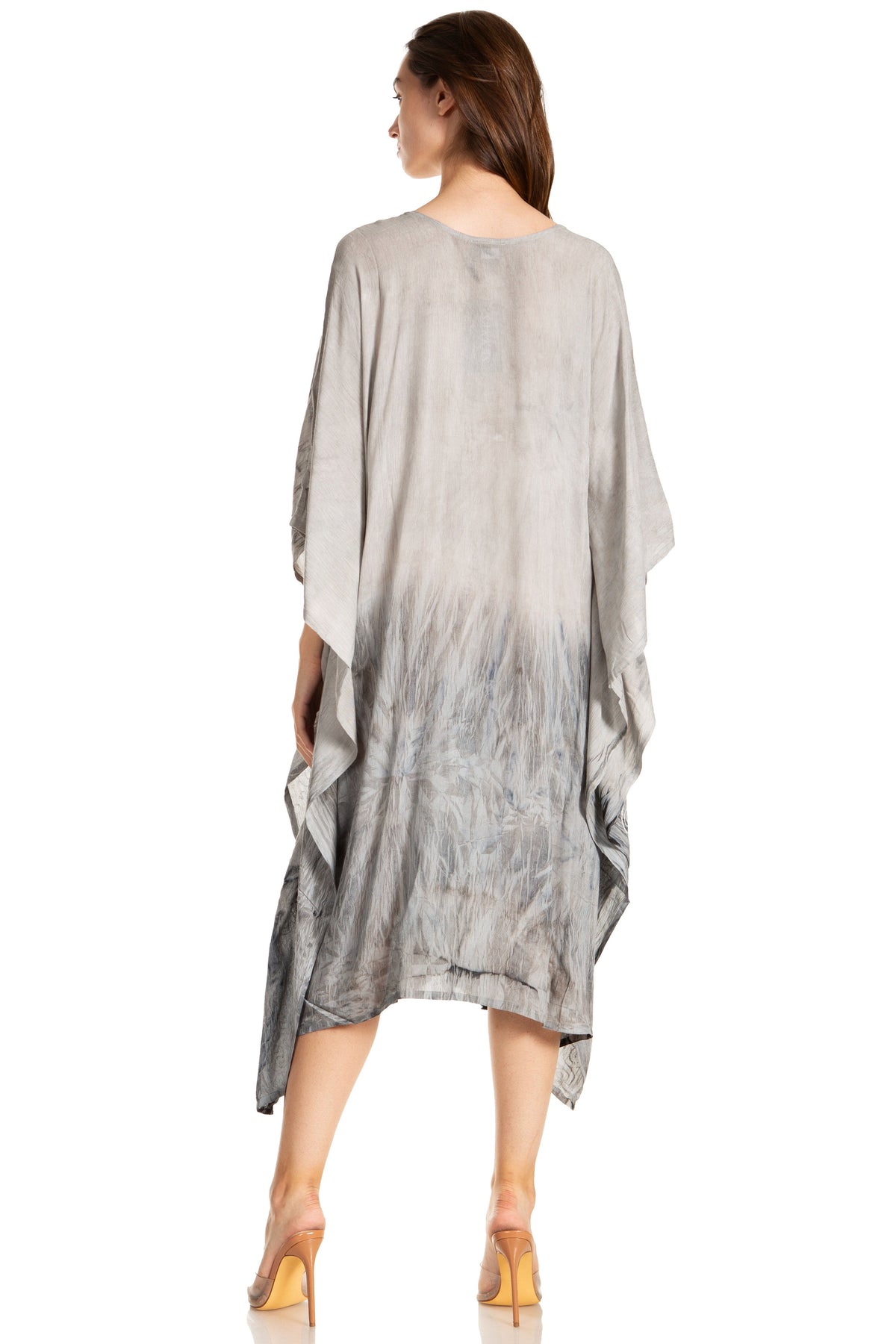 Sakkas Clementine Third Women's Tie Dye Caftan Dress/Cover Up Beach Kaftan Summer
