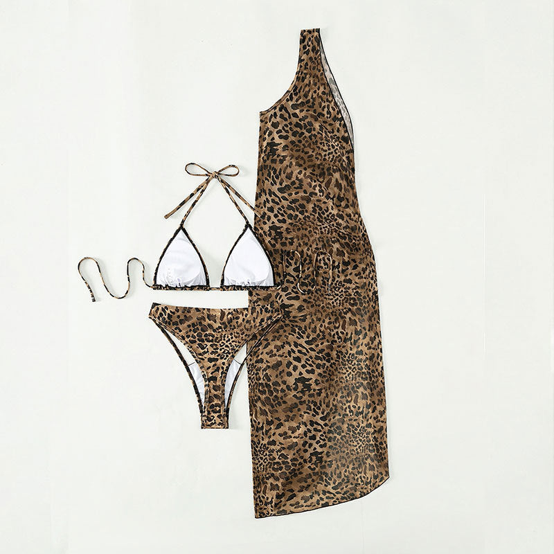 Three-Piece Swimwear Set for Women, Bikini Style, Beach Swimwear