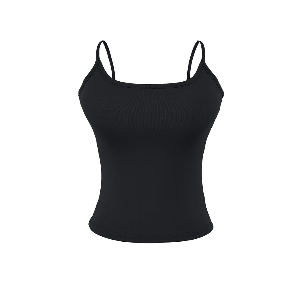 U-neck waist cinching tank top