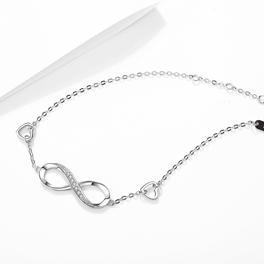 S925 Sterling Silver 8 Character Bracelet Fashion Jewelry Letter Jewelry for Women