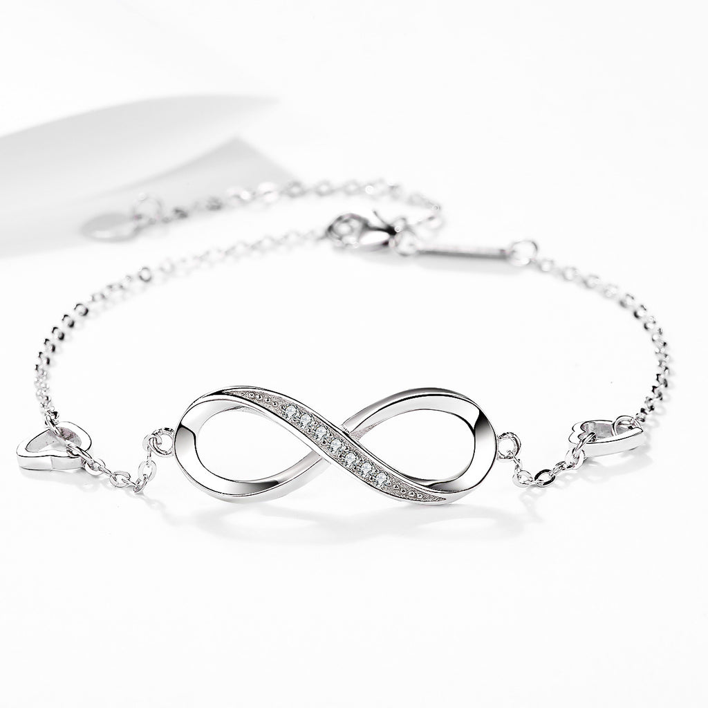 S925 Sterling Silver 8 Character Bracelet Fashion Jewelry Letter Jewelry for Women