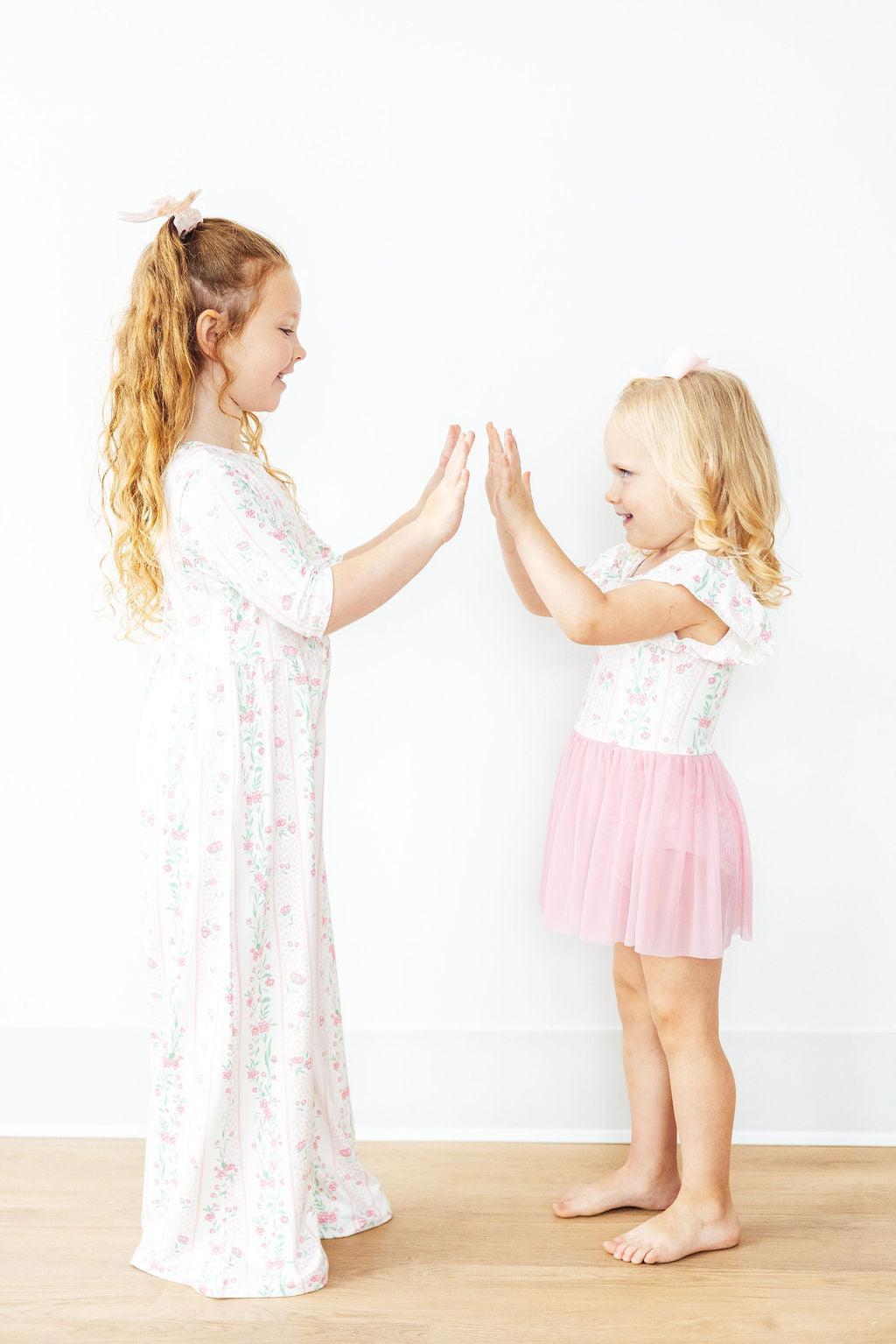 Fancy Florals S/S Twirl Leotard