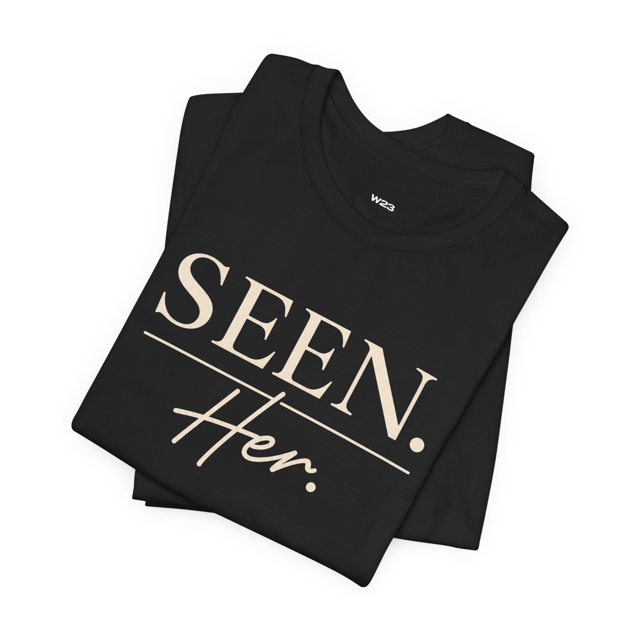 SEEN. Her. Short Sleeve Tee — Cream Design