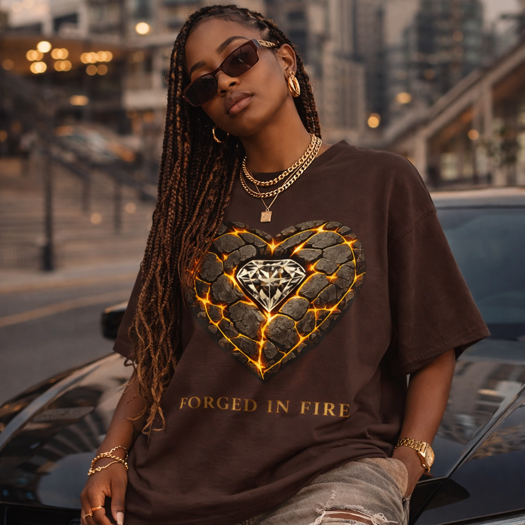 Forged In Fire – Diamond Heart Resilience Graphic Tee