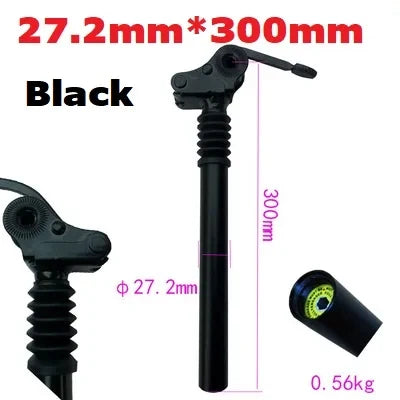 E-Bike Electric Folding Bike Shock Absorber Seat Post Alloy 25.4mm 27.2mm 28.6mm 31.8mm 33.9mm 34mm Folding Flipped Seat Post