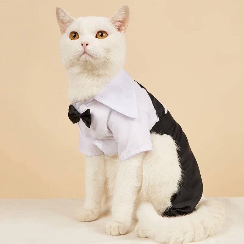 Clothes for Small Dogs Puppy Teddy Poodle Chihuahua Coat Handsome Pets Dog Suit Wedding Dress Pet Clothes ropa para perro
