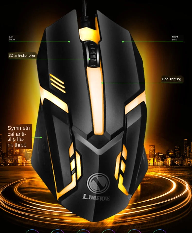 GTX300™ Wired RGB Gaming Keyboard & Mouse Combo – Rainbow LED Backlit, 104 Keys | FlipStylez LLC®