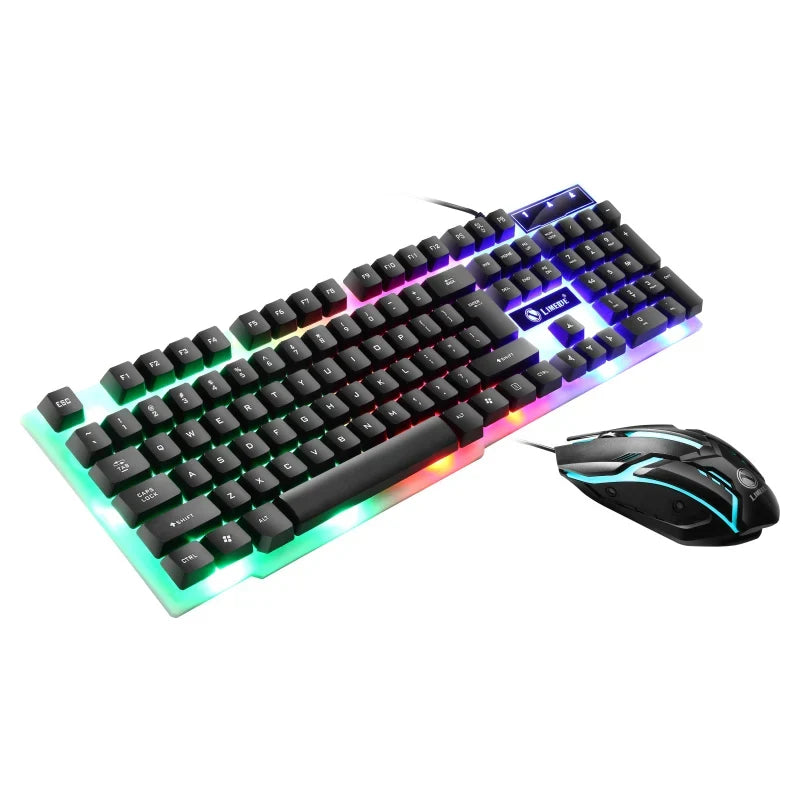 GTX300™ Wired RGB Gaming Keyboard & Mouse Combo – Rainbow LED Backlit, 104 Keys | FlipStylez LLC®