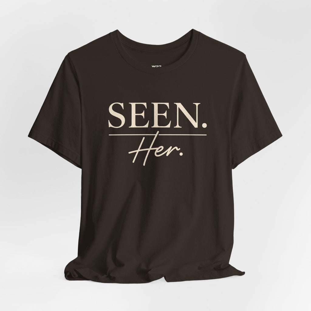 SEEN. Her. Short Sleeve Tee — Cream Design