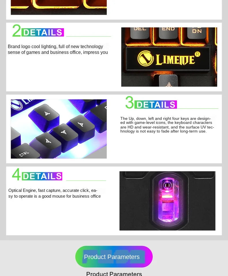GTX300™ Wired RGB Gaming Keyboard & Mouse Combo – Rainbow LED Backlit, 104 Keys | FlipStylez LLC®