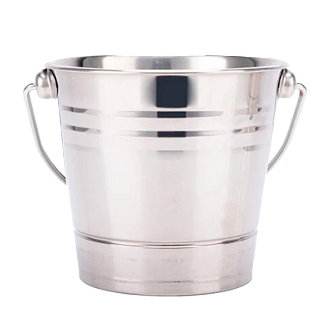 Stainless Steel Ice Bucket Champagne Wine Beer Cooler with Handle for Home Kitchen Party Bar Portable 1.5L/2L/2.5L /2.8L