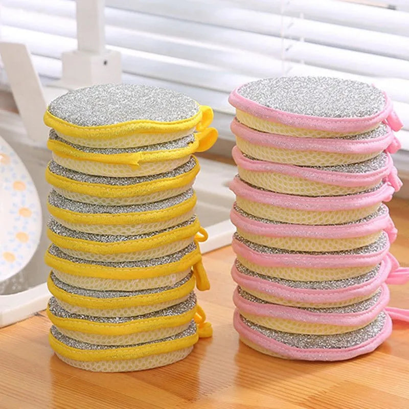 5/10/20pcs Double Side Dishwashing Sponge Dish Washing Brush Pan Pot