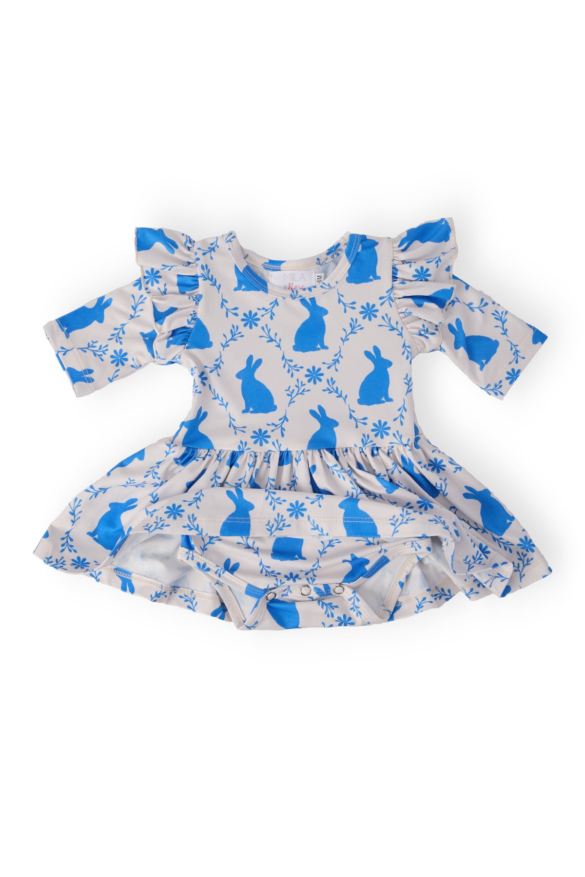 Hop 'til You Drop 3/4 Sleeve Twirl Flutter Bodysuit