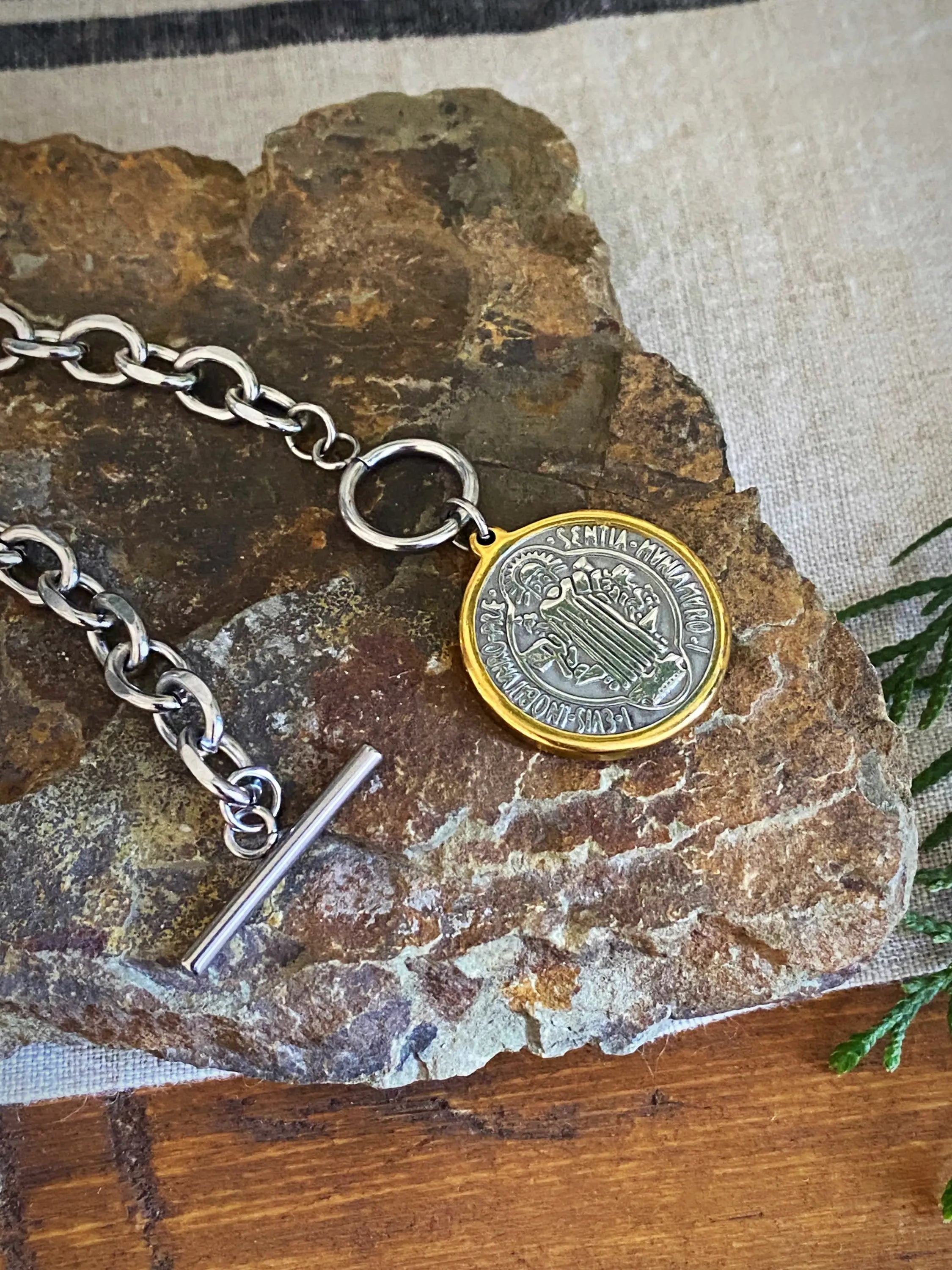 ST. BENEDICT TOGGLE NECKLACE