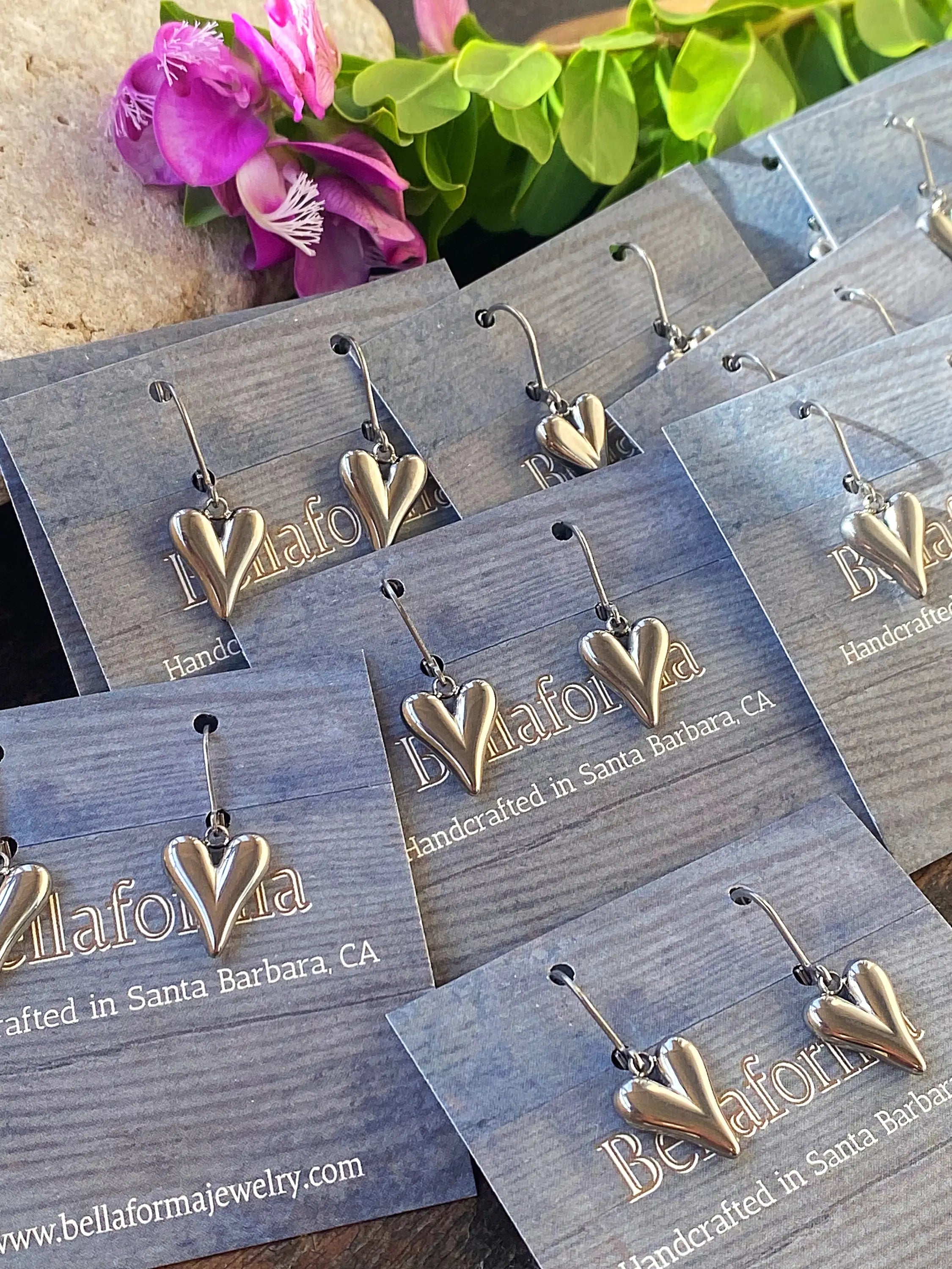 SILVER HEART EARRINGS