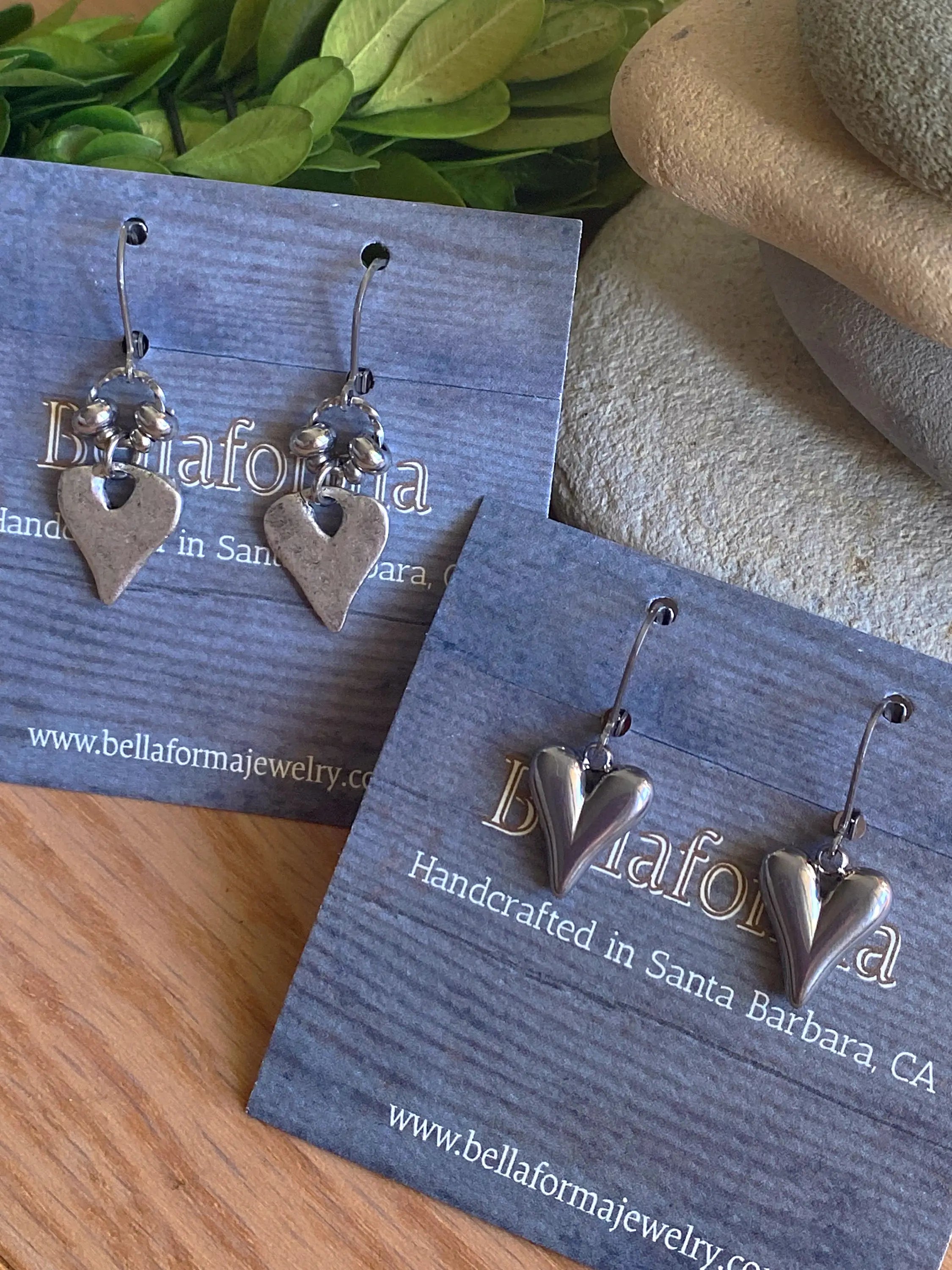 SILVER HEART EARRINGS