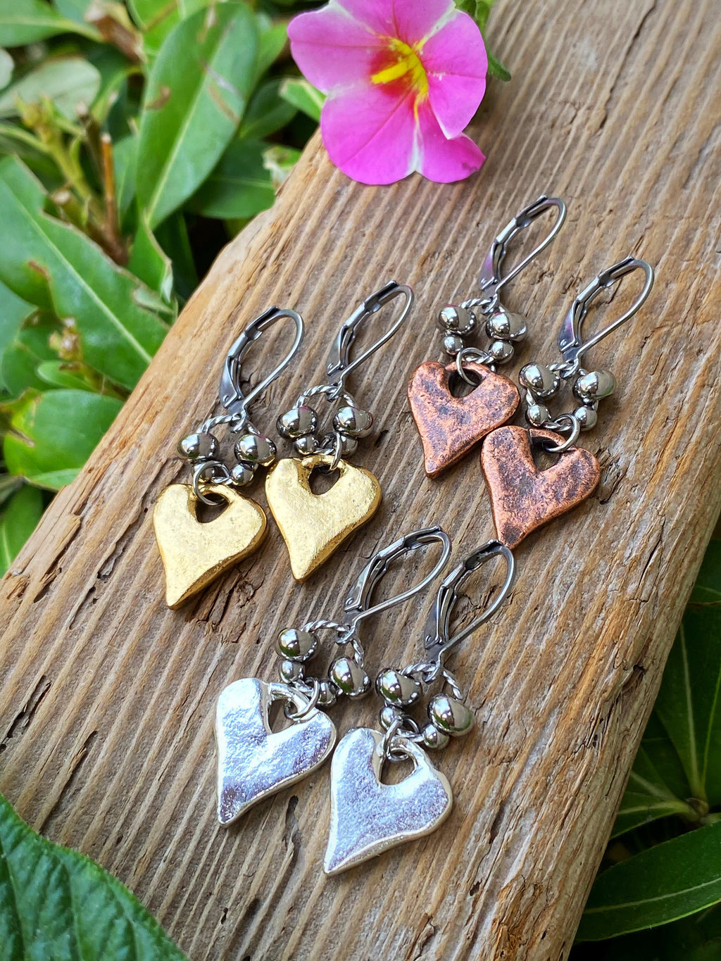 RUSTIC HEART EARRINGS