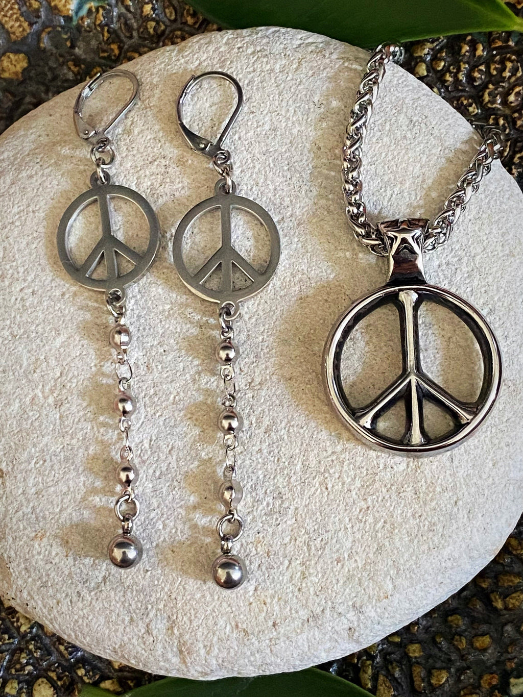 PEACE CHAIN EARRINGS