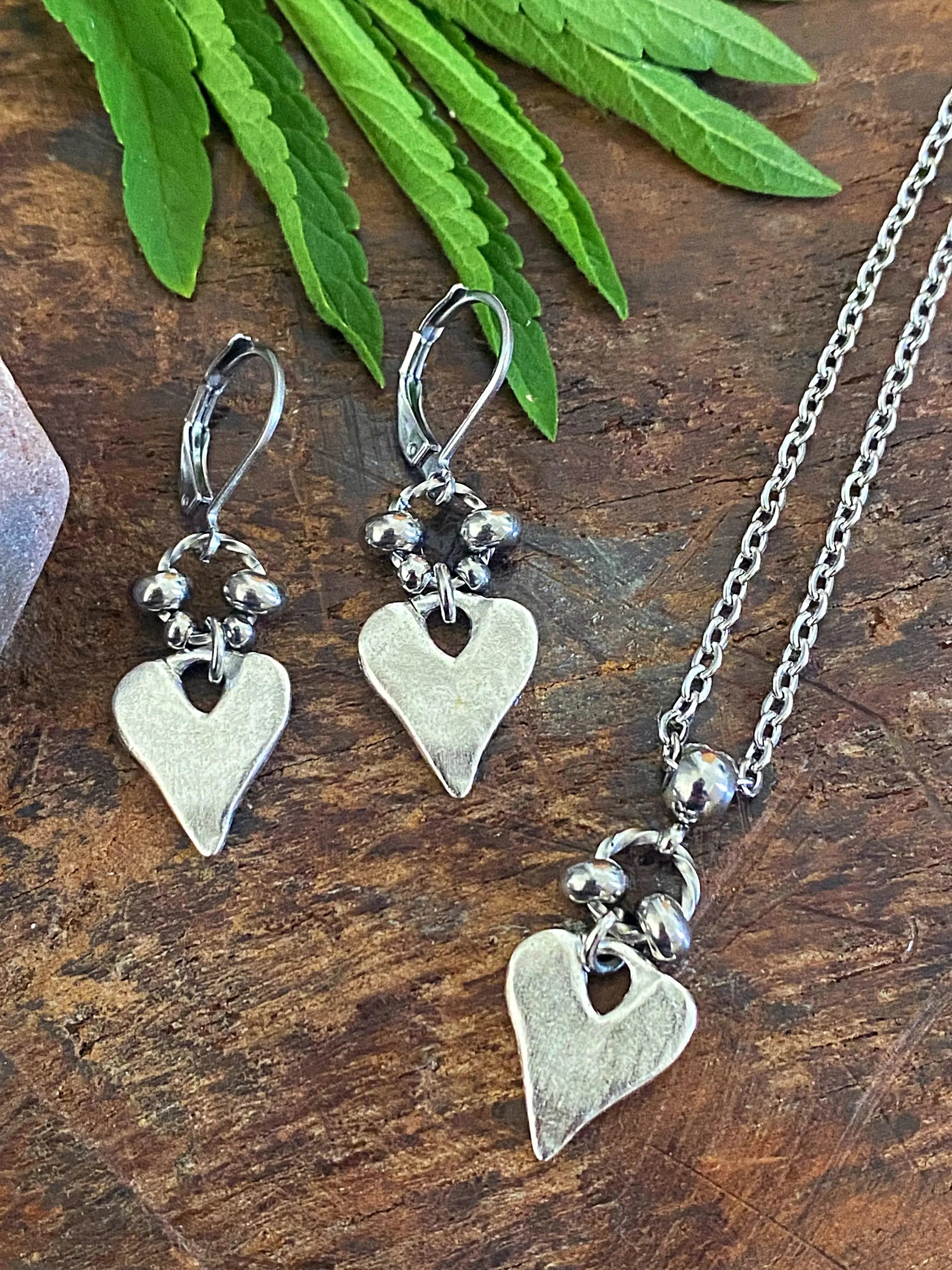 RUSTIC HEART EARRINGS