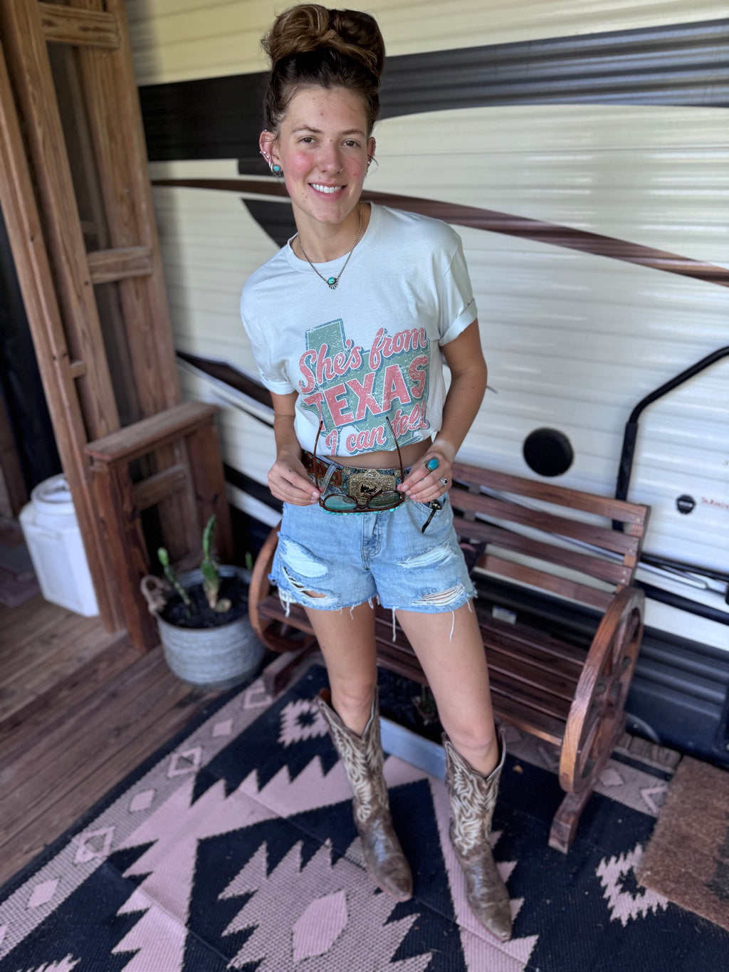 She's From Texas I Can Tell Graphic Tee