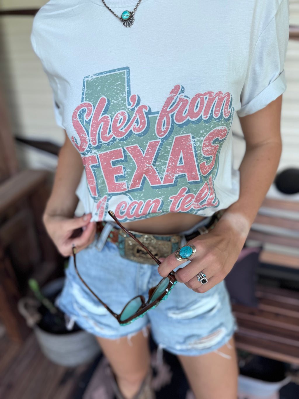 She's From Texas I Can Tell Graphic Tee
