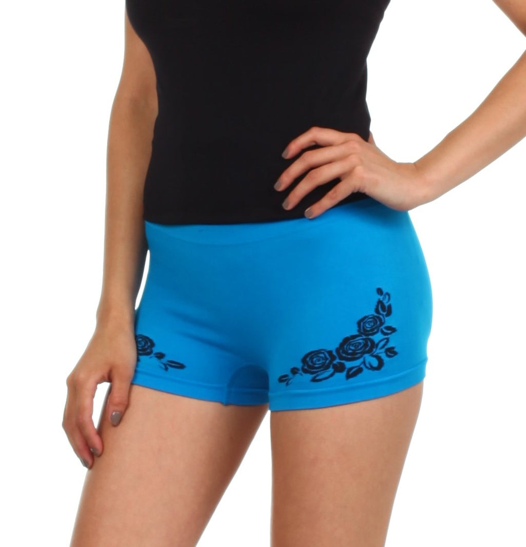 Sakkas Women's Seamless Stretch Boy Short Panties (6 Pack)