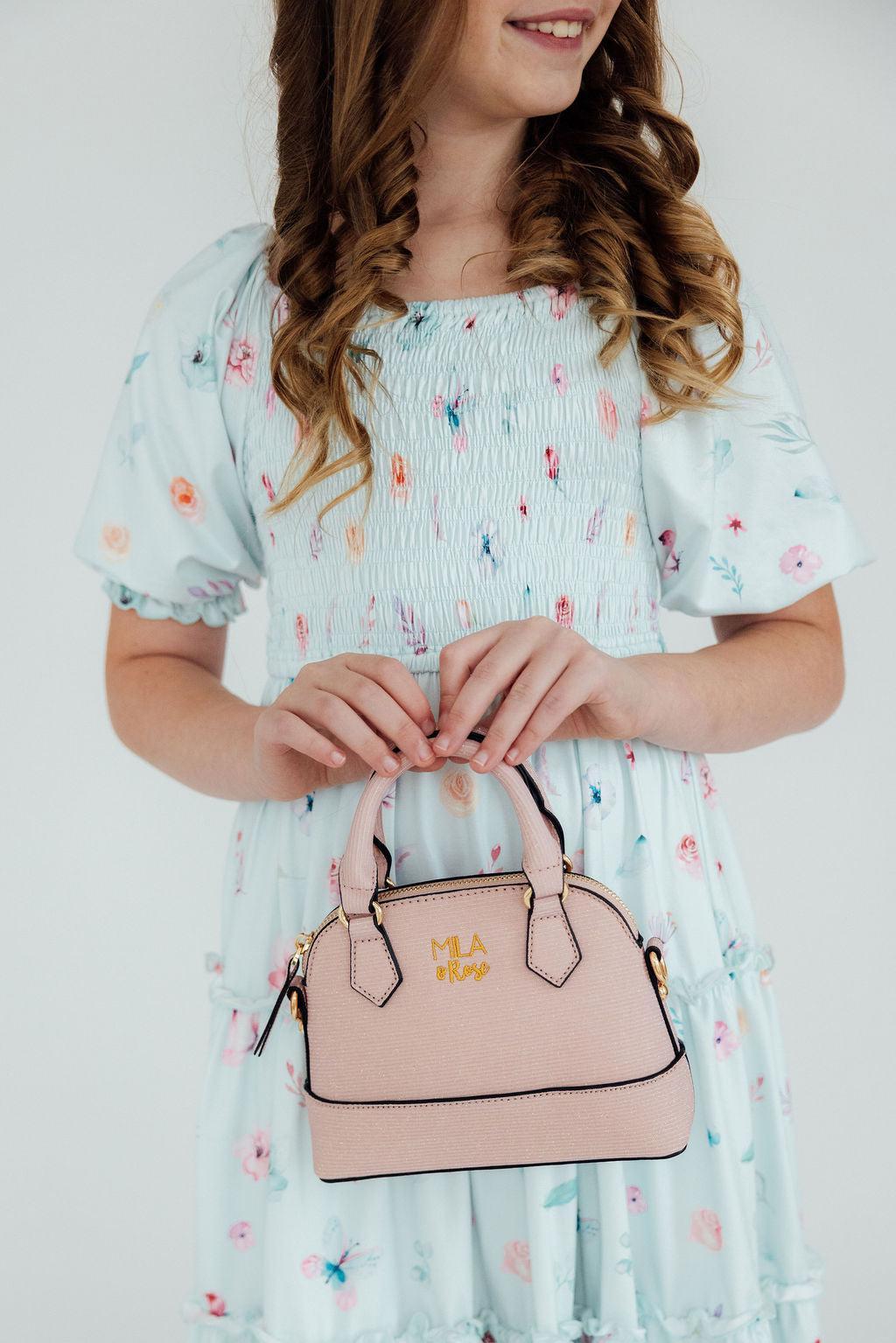 Light Pink Shimmer Girl's Crossbody Purse