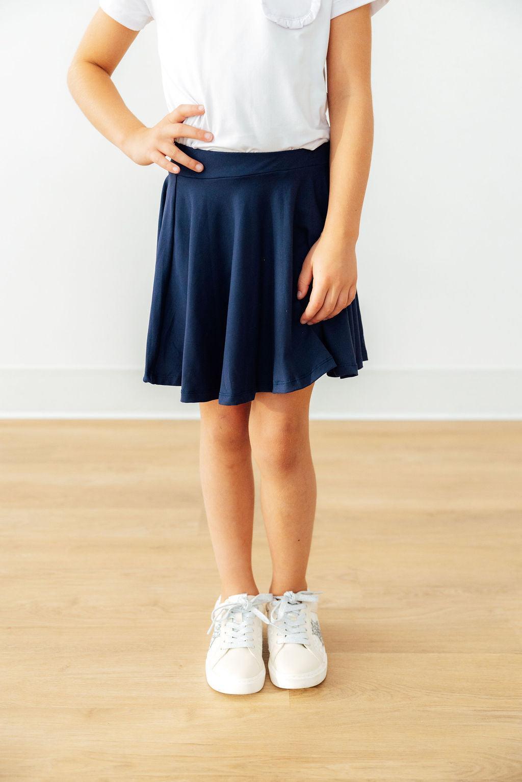 Navy Twirl Skort