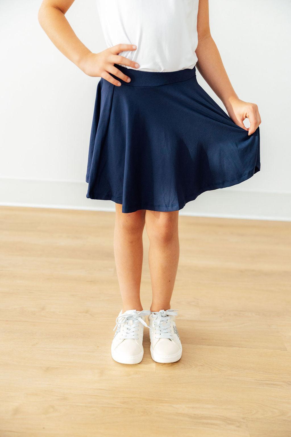 Navy Twirl Skort