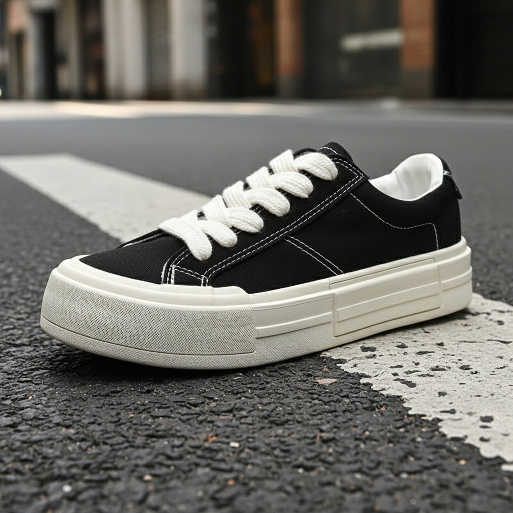 Women’s Canvas Platform Skate Shoes — Casual & Sporty Lifted Sneakers