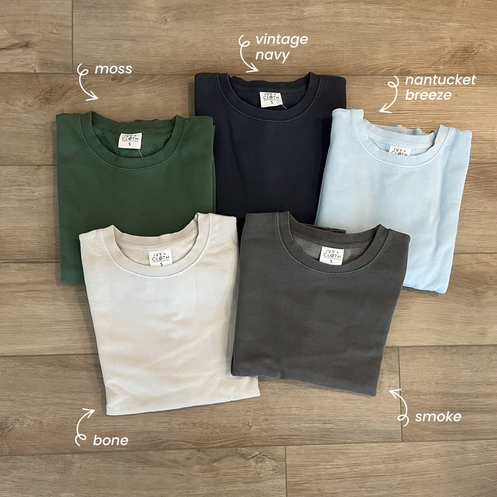 Smoke Oversized Boxy Crew