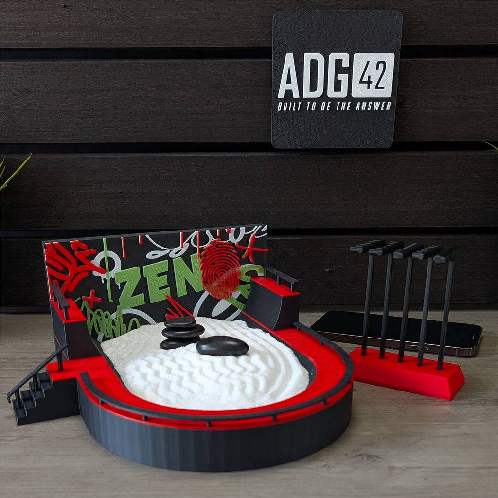 ADG42 Desktop Skatepark Zen Garden with Graffiti