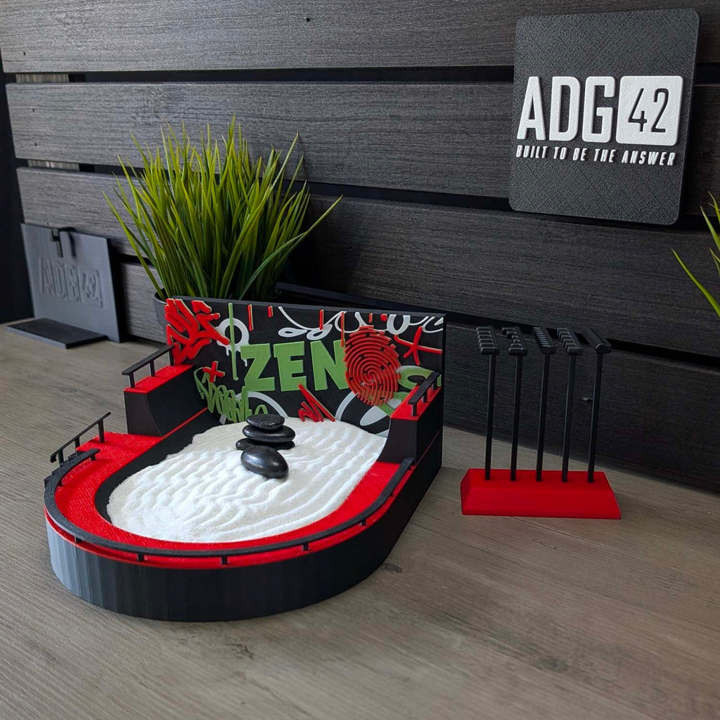 ADG42 Desktop Skatepark Zen Garden with Graffiti