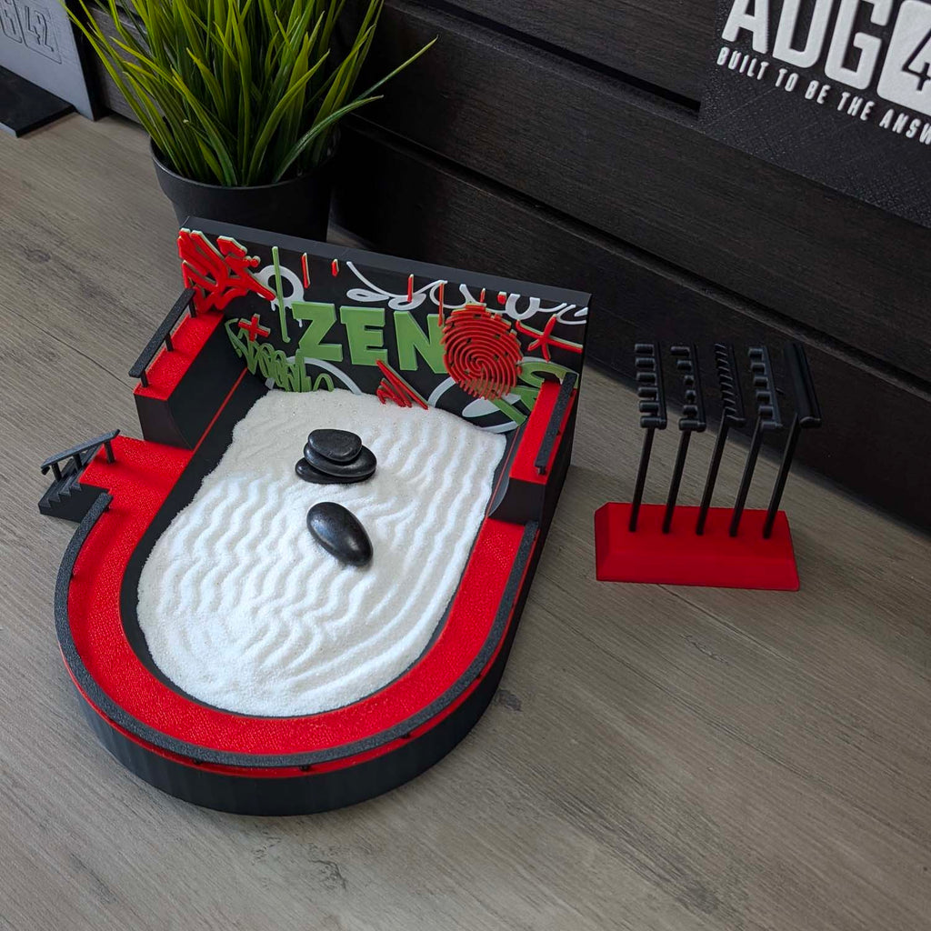 ADG42 Desktop Skatepark Zen Garden with Graffiti