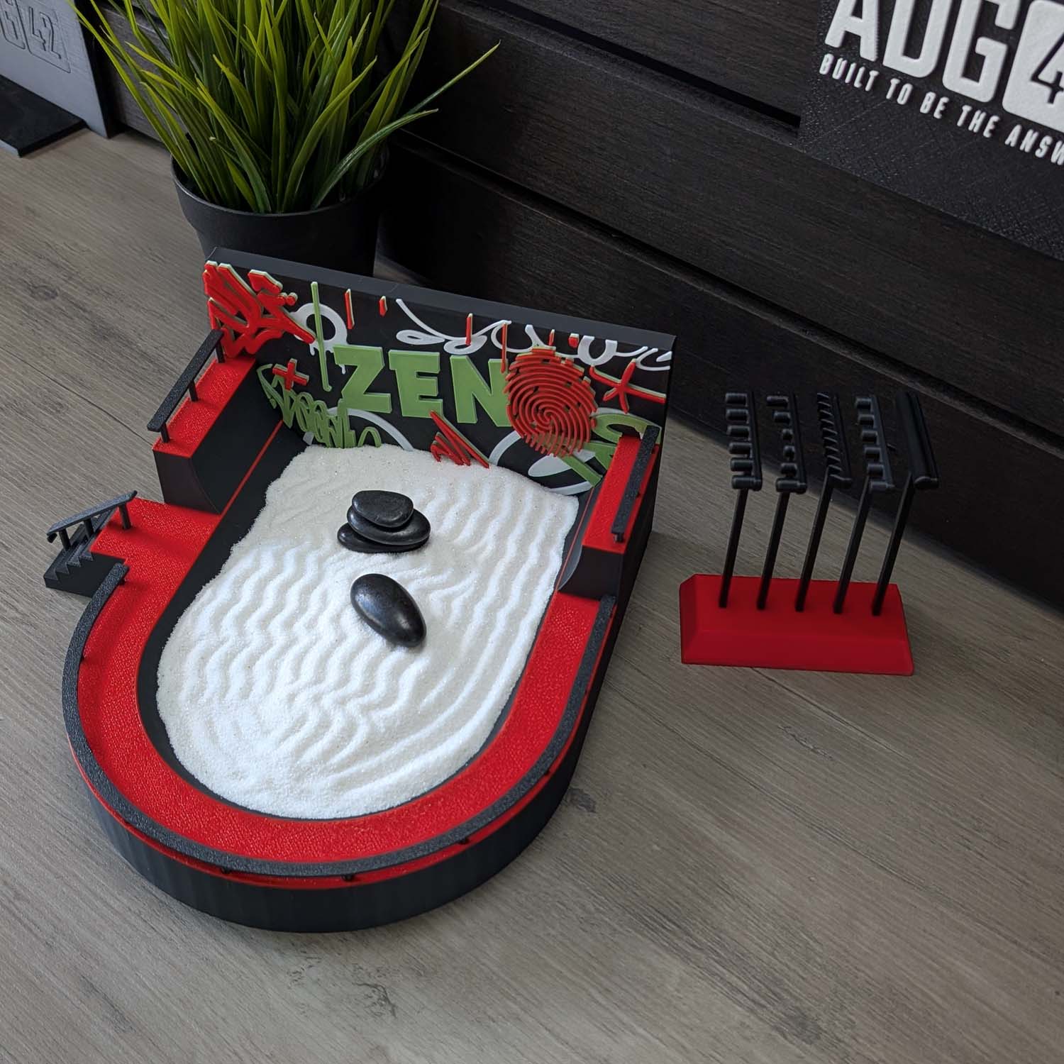 ADG42 Desktop Skatepark Zen Garden with Graffiti