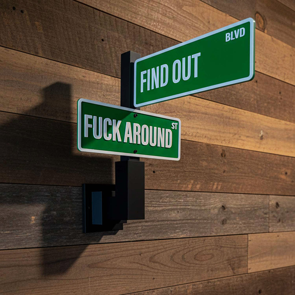 ADG42 Fuck Around Find Out Street Sign Wall Decor