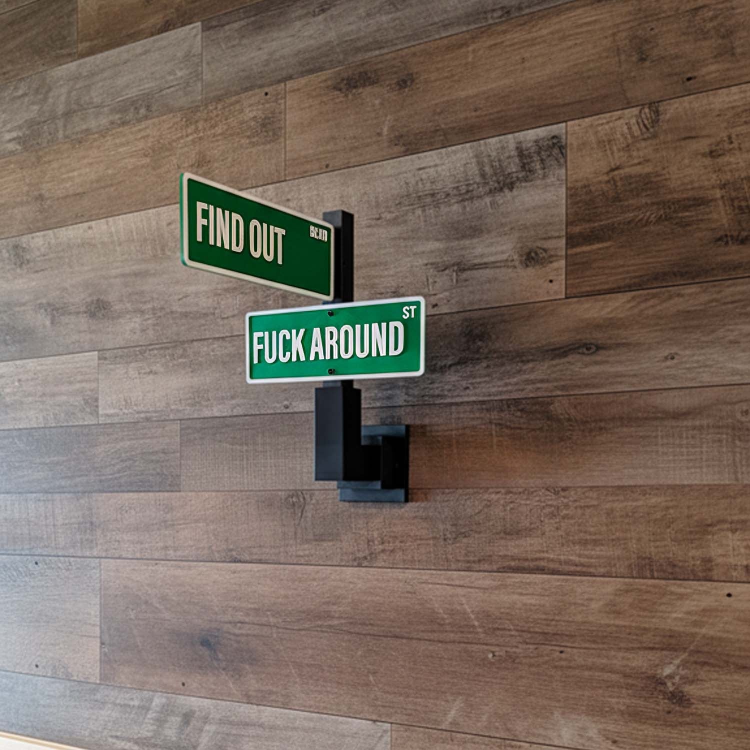 ADG42 Fuck Around Find Out Street Sign Wall Decor