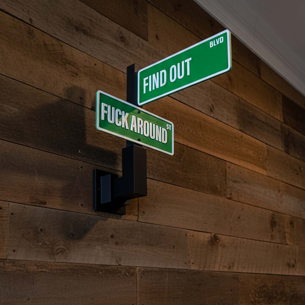 ADG42 Fuck Around Find Out Street Sign Wall Decor